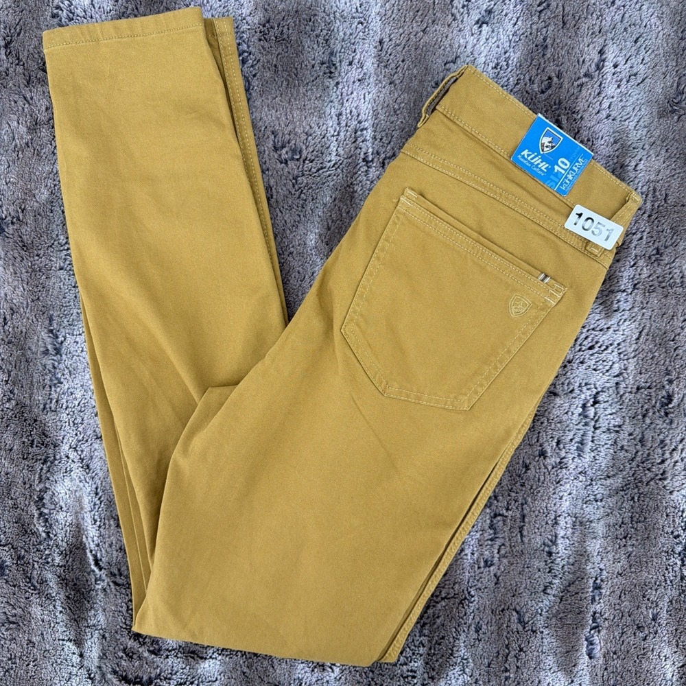 Kuhl Women's Kontour Kurve Skinny Pants Jeans Stretch Wicking Harvest Brown